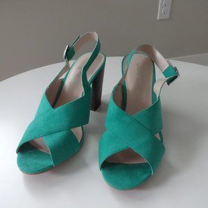 Nine West Alba Slingback w/ Stacked Heel